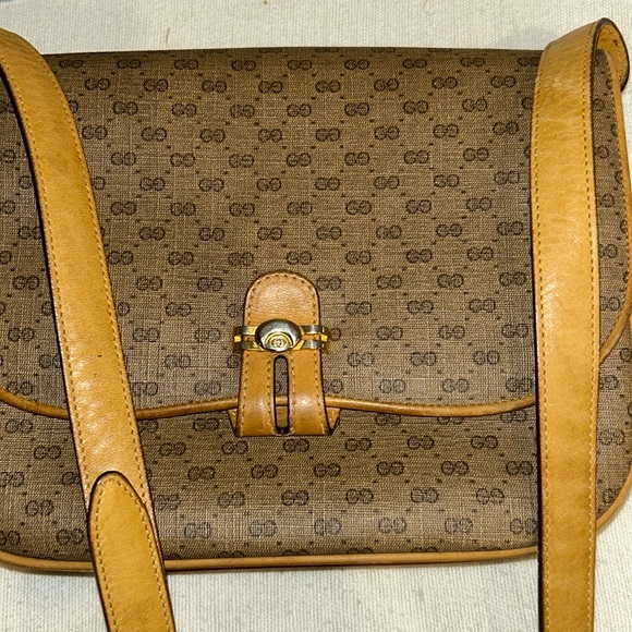 GUCCI Old Vintage Micro GG Logo Hardware Leather Mini Shoulder Bag /cros… - Picture 7 of 15